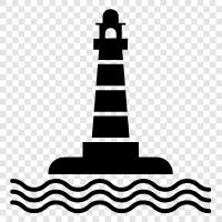 lighthouse, light, light house, lighthouse keeper icon svg