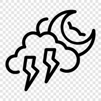 lightning, storm, weather, nature icon svg