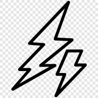 lightning, storm, weather, forecast icon svg