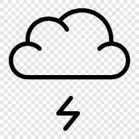 lightning, storm, rain, weather icon svg