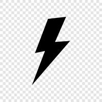 lightning, electricity, storm, weather icon svg