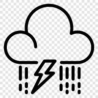 lightning, storm, weather, sky icon svg