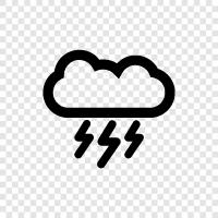 lightning, rain, storm, weather icon svg