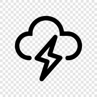 lightning, storm, weather, weather forecast icon svg