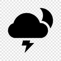 lightning, storm, rain, weather icon svg