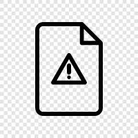 like many other files, Warning file icon svg