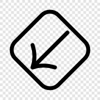 line, arrow, Vshape, right angle icon svg