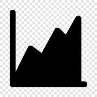 line chart, bar graph, histogram, pie chart icon svg