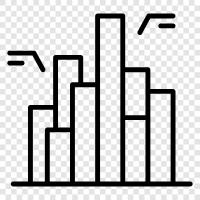 line chart, bar chart, histogram, pie chart Значок svg