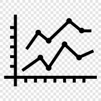 line graph, line charting, line chart data, line chart types icon svg