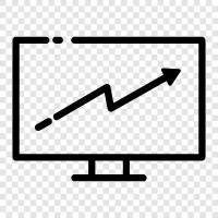 line graph, bar graph, pie chart, graph line screen icon svg