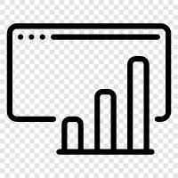 line graph, histogram, bar graph, time chart icon svg