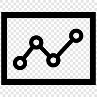 Liniendiagramme, Graphen, Grafische Darstellung, Datenvisualisierung symbol