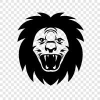 lion, pride, king, mane icon svg