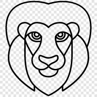 Lioness, Gurur, Kral, Hayvan ikon svg