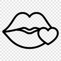 lip, lip smacking, lip locking, passionate icon svg