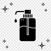Flüssige Handseife, Flüssige Seifenspender, Flüssige Seifenpumpe, Flüssige Seife symbol