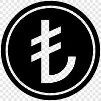 Lira, cryptocurrency, digital, altcoin icon svg