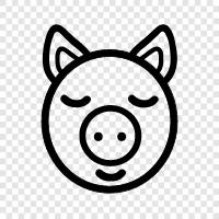 livestock, bacon, sausage, pork icon svg