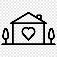 living, place, shelter, community icon svg