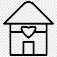 Wohnen, Haus, Wohnung, Vermietung symbol