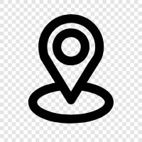 location, location. Schools, childcare, hospitals icon svg