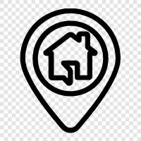 location, house location, house, house address icon svg