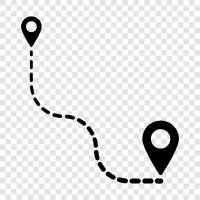 location, travel, journey, route icon svg