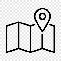 location, geography, charts, directions icon svg
