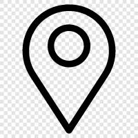 Location, Location Schools, homes, businesses icon svg