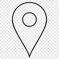 location, location. Business, commerce, real estate icon svg