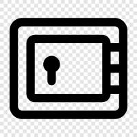 lock box, security box, safety deposit box, safety deposit box rental icon svg