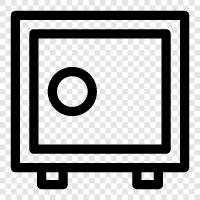 lock box, safe, security, lock icon svg