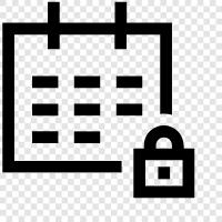 Lock Calendar App, Calendar Lock, Calendar Security, Calendar Security App icon svg