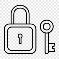 lock, key, lockbox, security icon svg