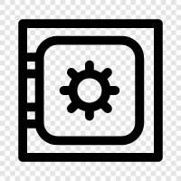 lockbox, security box, safe, security icon svg