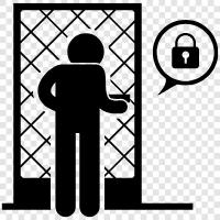 Locked Door, Security Door, Privacy Door, Door Lock icon svg
