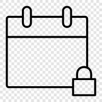 locker schedule, school lock schedule, office lock schedule, lock schedule icon svg