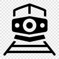 locomotive, railway, railway station, railway tracks icon svg