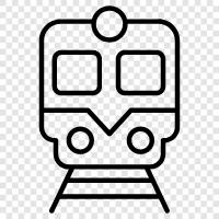 lokomotif, demiryolu, tren istasyonu, tren yolculuğu ikon svg