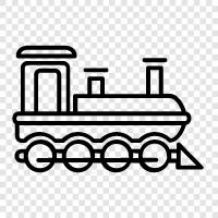 locomotive, railway, railway line, railway station icon svg