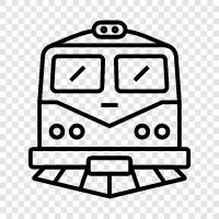 locomotive, railway, railway station, railway line icon svg