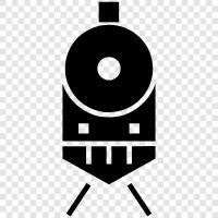 Lokomotive, Eisenbahn, Bahntechnik, Bahnfahrplan symbol