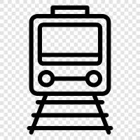 locomotive, cab, train, tracks icon svg