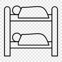 loft bed, kids bunk bed, kids room, kids furniture icon svg