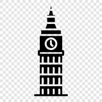 London, England, clock, bell icon svg