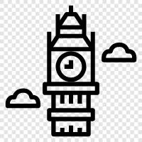 London, clock, bell, tower icon svg