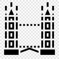 London, bridge, landmark, historic icon svg