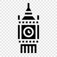 London, England, clock, bell icon svg