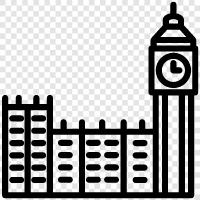 London, England, British, Clock icon svg